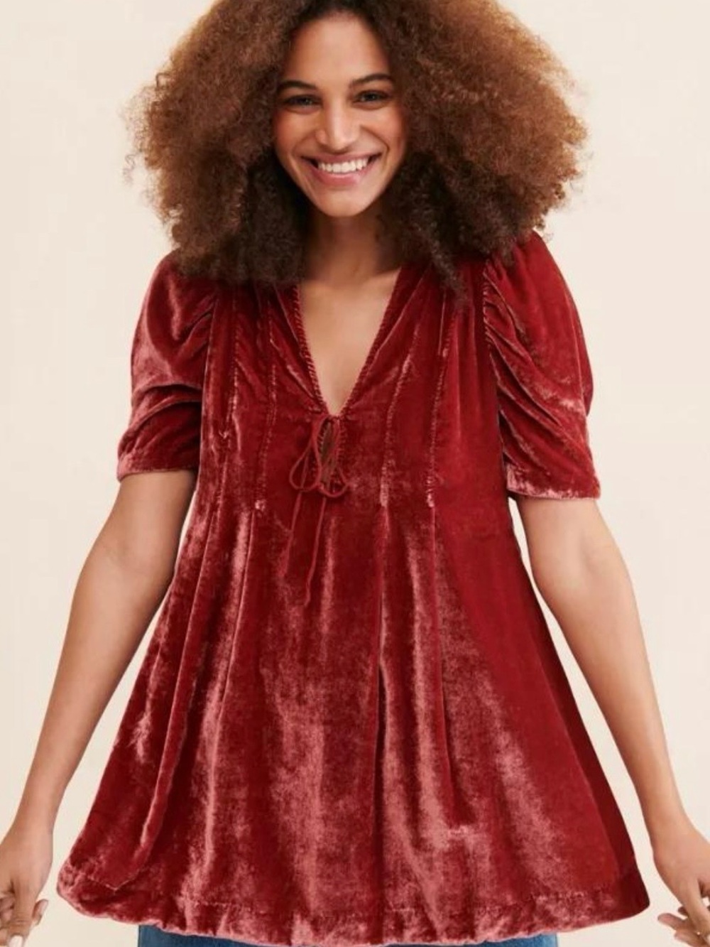 Free People Adelle Velvet Tunic! Boho Style